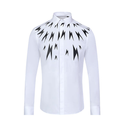 Camisa Manga Larga Hombre Premium con Estampado de Presión Eléctrica - Image 8