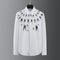 Men's Premium Long Sleeve Shirt with Electric Pressure Print