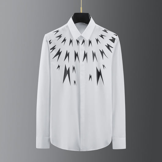 Camisa Manga Larga Hombre Premium con Estampado de Presión Eléctrica - Image 4