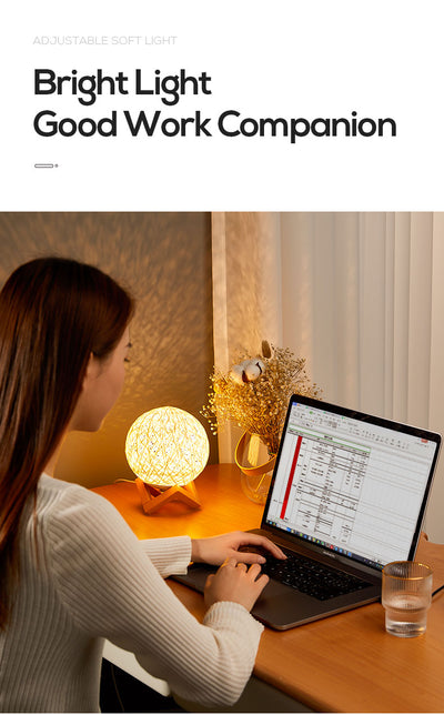 Lámpara de Mesa LED RGB 16 Colores con Control Remoto y Diseño Ratán - Image 35