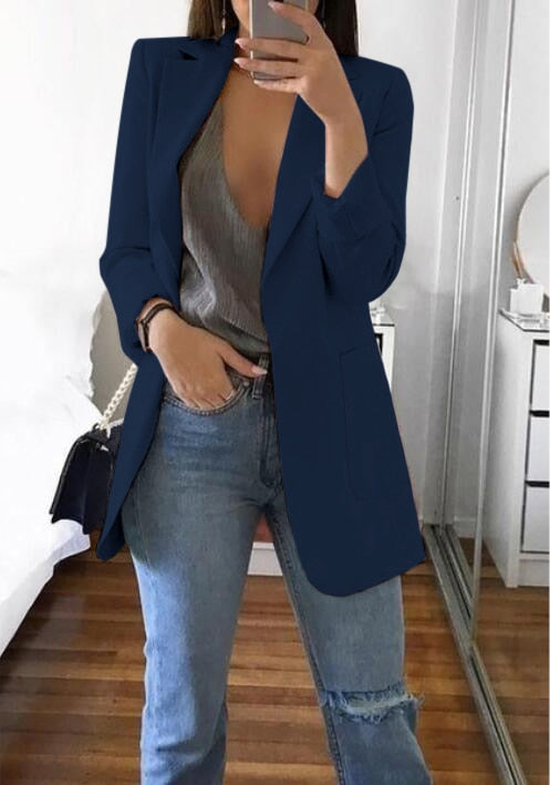 Blazer Cardigan Slim Temperamento Elegante