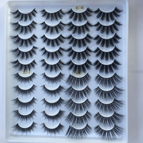 20 Pares de Pestañas Postizas 3D Multivolumen - Efecto Profesional