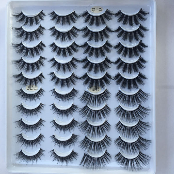 20 Pares de Pestañas Postizas 3D Multivolumen - Efecto Profesional