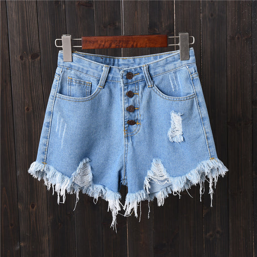 Shorts de Mezclilla Cintura Alta con Pechera - Image 4