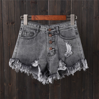 Shorts de Mezclilla Cintura Alta con Pechera - Image 6