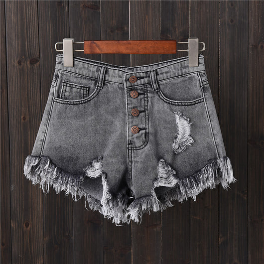 Shorts de Mezclilla Cintura Alta con Pechera - Image 6