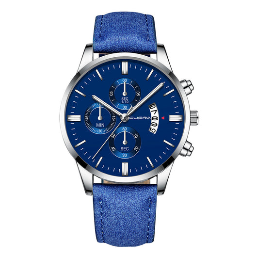 Reloj Deportivo Hombre Acero Inoxidable Correa Cuero Movimiento Cuarzo - Image 18
