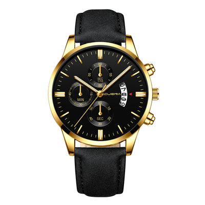 Reloj Deportivo Hombre Acero Inoxidable Correa Cuero Movimiento Cuarzo - Image 22