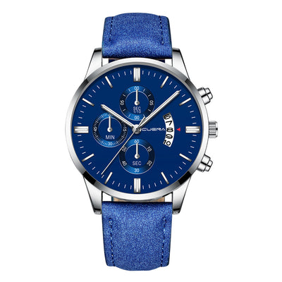 Reloj Deportivo Hombre Acero Inoxidable Correa Cuero Movimiento Cuarzo - Image 26
