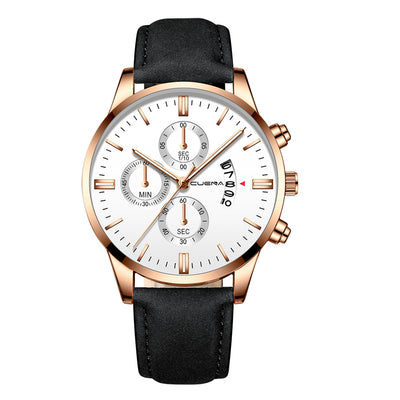 Reloj Deportivo Hombre Acero Inoxidable Correa Cuero Movimiento Cuarzo - Image 30