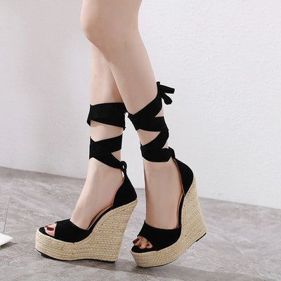 Sandalias Mujer Verano Plataforma Cuerda Cáñamo Talla Grande - Image 9
