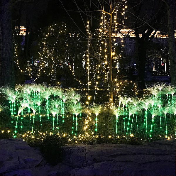 Luz Solar Decorativa de Fibra Óptica para Jardín - Resistente al Agua