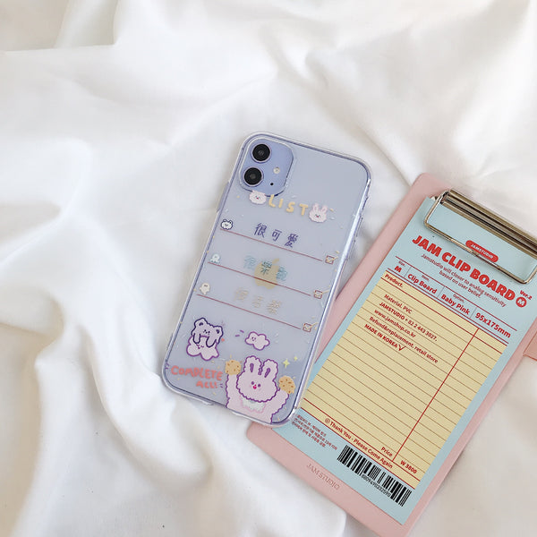 Funda Suave Transparente de Conejito