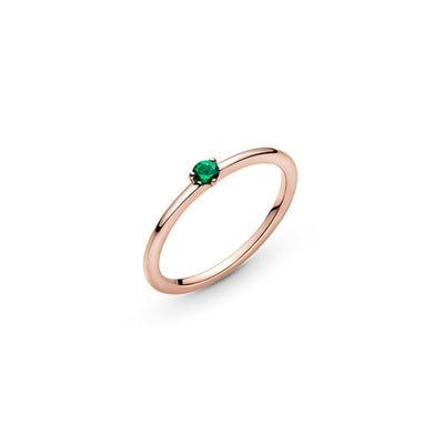 Anillo de Plata Esterlina con Corazón de Resina y Detalles en Oro Rosado - Image 3