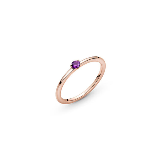 Anillo de Plata Esterlina con Corazón de Resina y Detalles en Oro Rosado - Image 7