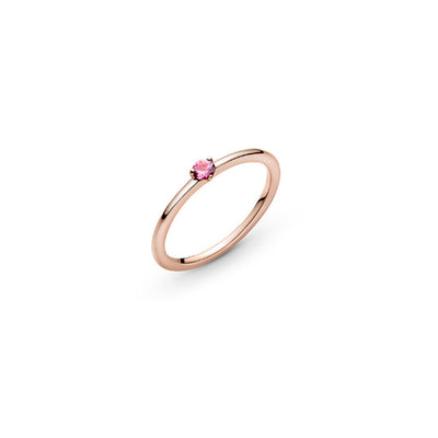 Anillo de Plata Esterlina con Corazón de Resina y Detalles en Oro Rosado - Image 8