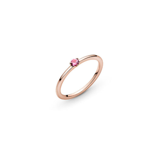 Anillo de Plata Esterlina con Corazón de Resina y Detalles en Oro Rosado - Image 8