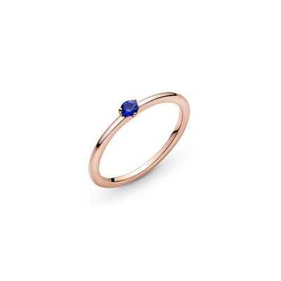 Anillo de Plata Esterlina con Corazón de Resina y Detalles en Oro Rosado - Image 10