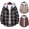 Camisa Cuadriculada con Capucha para Hombre - Estilo Coreano Casual Holgado