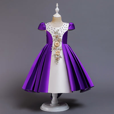 Vestido Princesa Esponjoso Bordado para Niña - Disfraz Kindergarten - Image 9