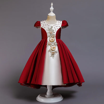 Vestido Princesa Esponjoso Bordado para Niña - Disfraz Kindergarten - Image 3