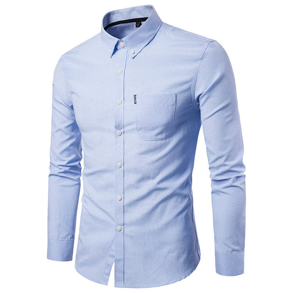 Camisa Slim Fit Estilo Coreano para Hombre