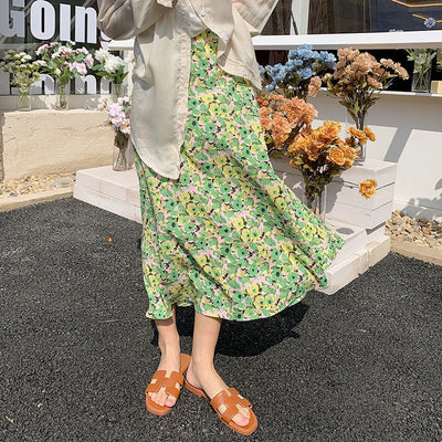 Falda Floral Cintura Alta Midi para Mujer - Image 3
