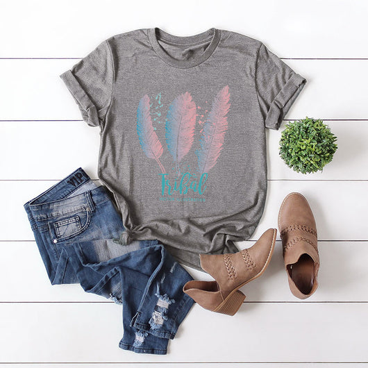 Playera Básica de Algodón con Pluma para Mujer - Image 14