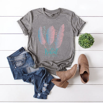 Playera Básica de Algodón con Pluma para Mujer - Image 6