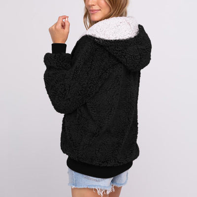 Chaqueta de Felpa con Cierre Multicolor Estilo Europeo y Americano - Image 8