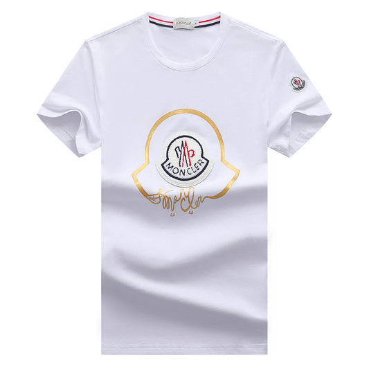 Camiseta de Algodón Mercerizado para Hombre - Cuello Redondo Casual - Image 2