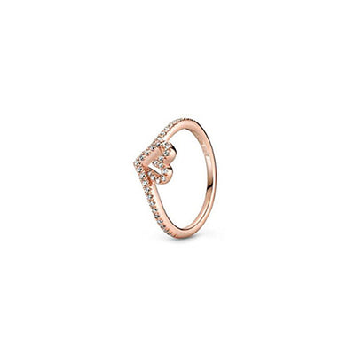 Anillo de Plata Esterlina con Corazón de Resina y Detalles en Oro Rosado - Image 15