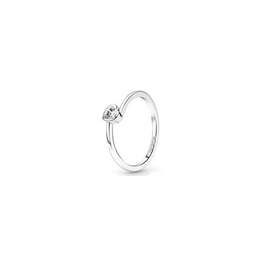 Anillo de Plata Esterlina con Corazón de Resina y Detalles en Oro Rosado - Image 12