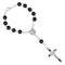 Catholic Rosary Bracelet Dripping Cross Connector Black