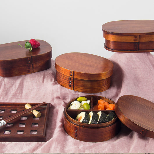 Lonchera Bento de Madera Estilo Japonés con Compartimentos - Image 5