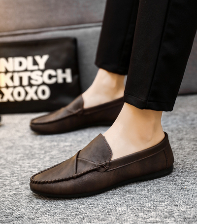 Zapatos Casuales de Cuero para Hombre - Estilo Coreano Británico - Image 14