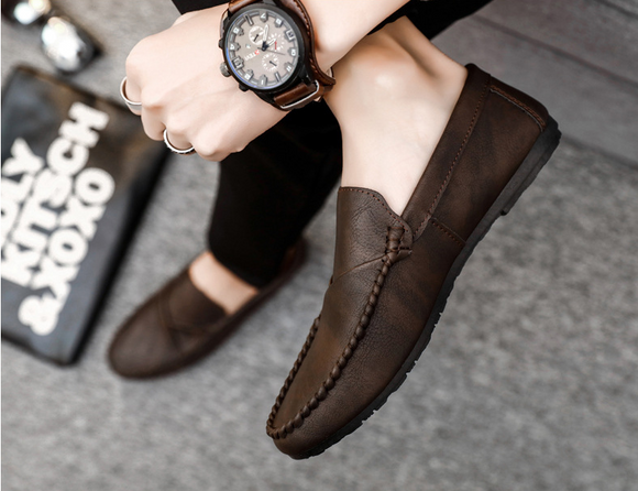 Zapatos Casuales de Cuero para Hombre - Estilo Coreano Británico