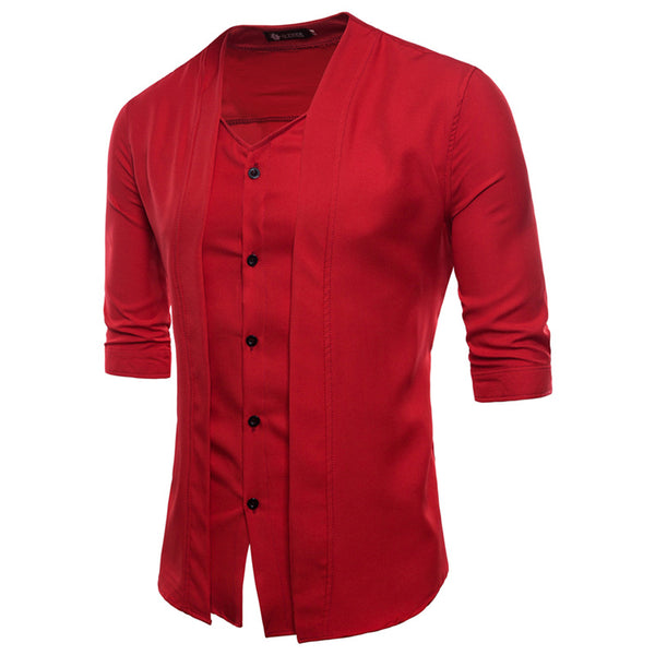 Camisa Slim Fit de Manga Corta para Hombre