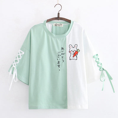 Playera con Bordado de Conejo - Manga Cinco Puntos - Image 9