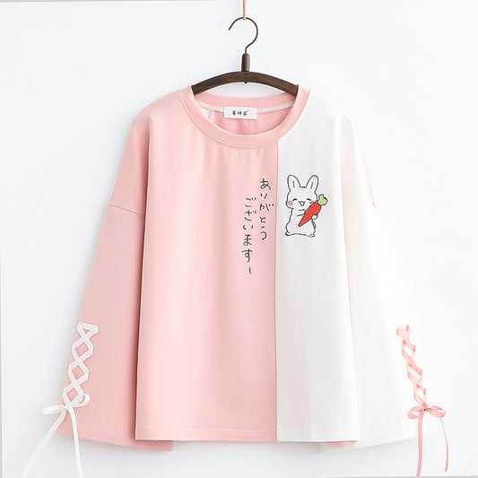 Playera con Bordado de Conejo - Manga Cinco Puntos - Image 2