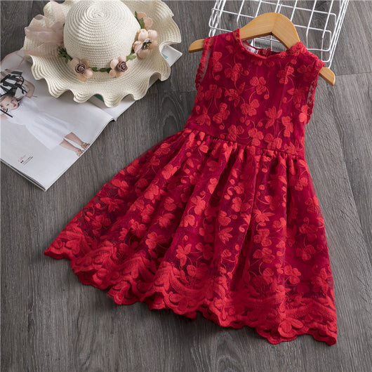 Vestido Casual de Malla Bordada con Forma de Hoja de Loto Manga Corta - Image 13
