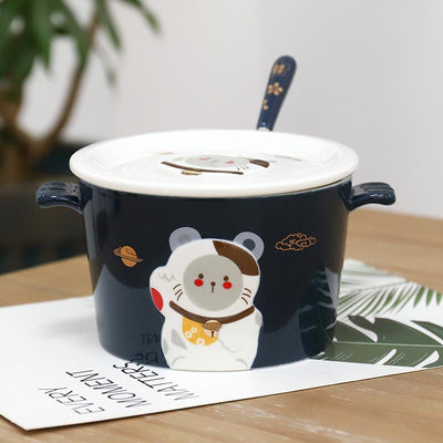Tazón de Cerámica 3D con Relieve Infantil para Fideos Instantáneos - Image 16