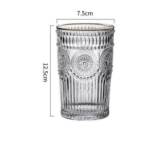 Vaso de Cristal Tallado con Diseño de Girasol Phnom Penh - Image 2