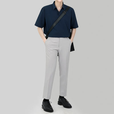 Camisa de Lino Hombre Manga Corta Suelta Verano Algodón Lino Casual - Image 2