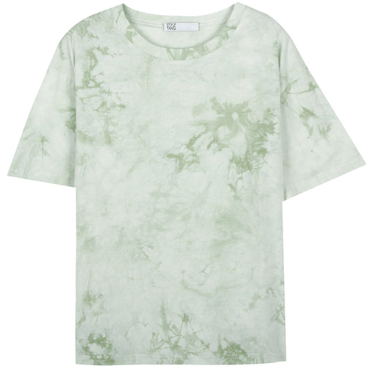 Camiseta Tie-Dye Verde Retro Americana Diseño Nicho para Mujer - Image 11