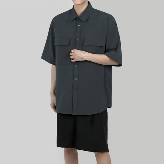 Camisa Casual Manga Corta Hombre Estilo Coreano - Image 6