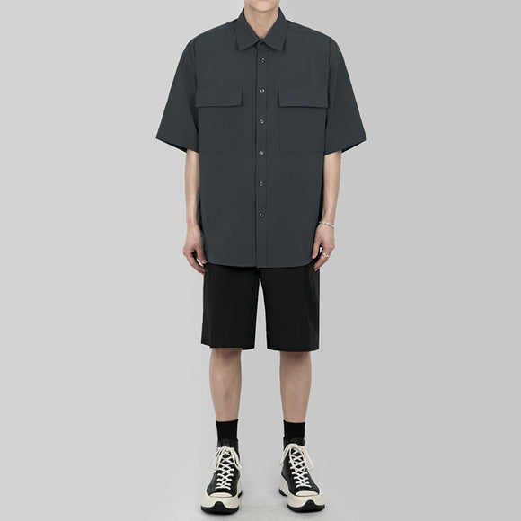 Camisa Casual Manga Corta Hombre Estilo Coreano