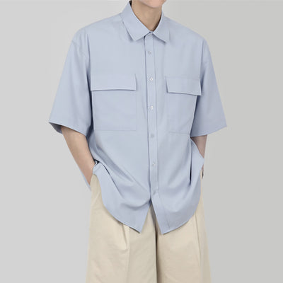 Camisa Casual Manga Corta Hombre Estilo Coreano - Image 4