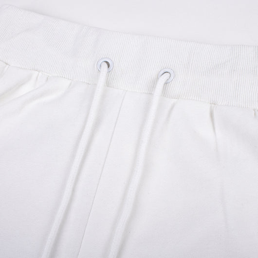 Pantalones Blancos Retro Americano con Bordado y Cordones para Mujer - Image 7