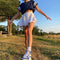Polo Retro Americano Cuello Alto Manga Corta para Mujer